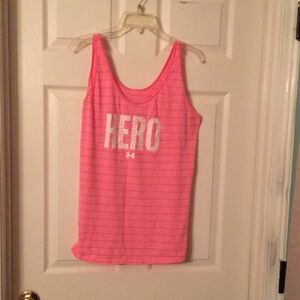 Under Armour Pink Striped Tank Top